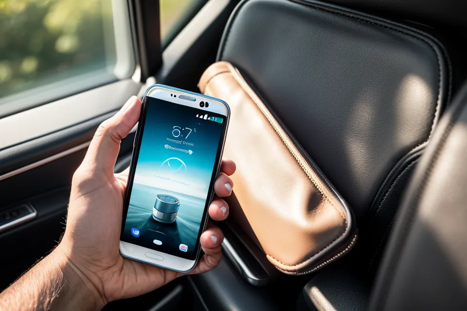 Close-up of a smartphone screen showing a flexible car rental reservation.