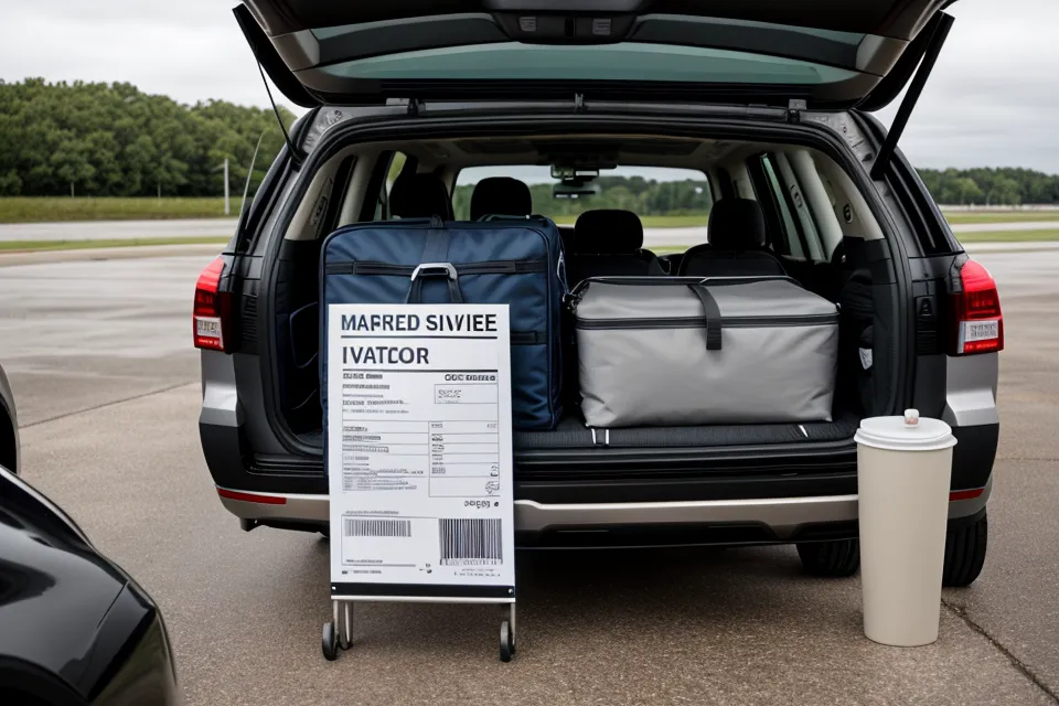Choosing the right SUV rental for four people and national park gear, packed duffels and cooler ready for a Zion road trip
